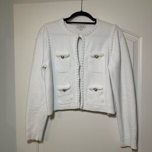 jcrew white knit cardigan